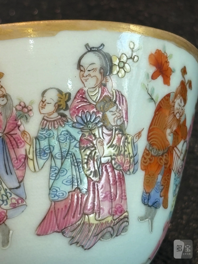 清晚期 粉彩十二花神杯 - 图9